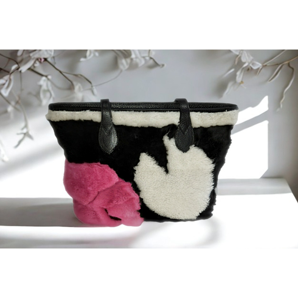 Elboque Couture Handmade Merino Sheepskin Shearling Bag NWT RARE